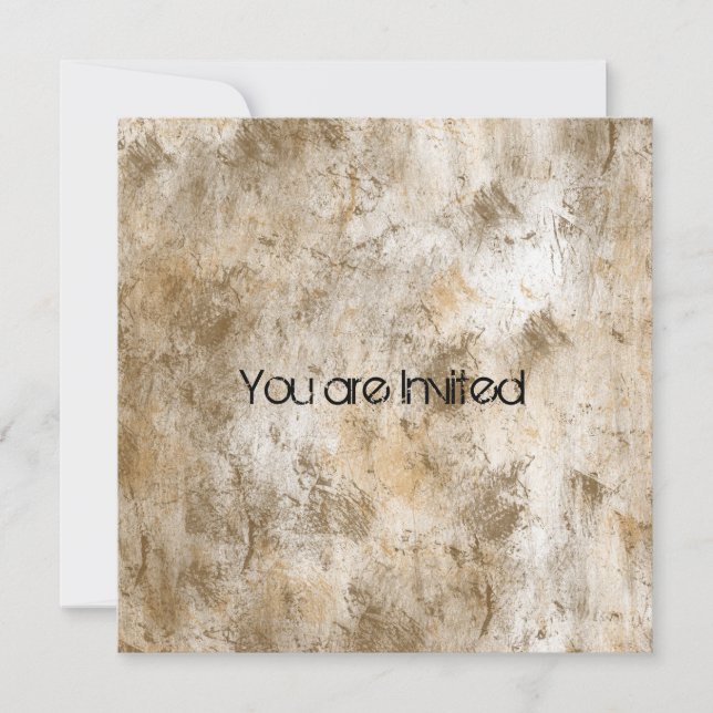 Brun Grunge Abstrakt Baby Shower Inbjudningar (Framsida)