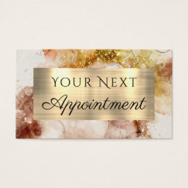 Brun Guld Glitter Watercolor Visitkort