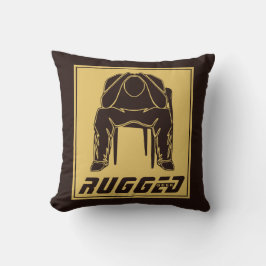 brun guld Ruggad Man Holding Head | Thinking Man Kudde