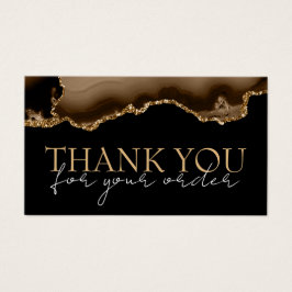 Brun guld-tack för ditt rabattkort visitkort