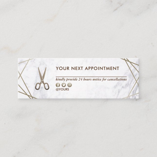 Brun guld- tidsbeställning för mini visitkort (Framsida)