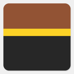 Brun Gult Black Färg Block Stil Design Fyrkantigt Klistermärke