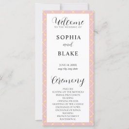 Brun, Gult och vitt Bröllopsprogram