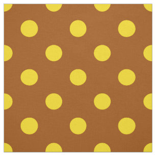 Brun Gult Polka dots Textil