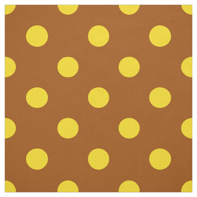 Brun Gult Polka dots Textil (Provkarta)