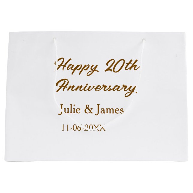 Brun gyllene glad 20-årsjubileum namn datsimple (Framsidan)