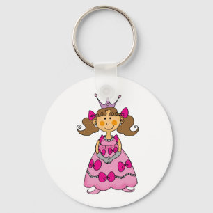 Brun haired princess nyckelring