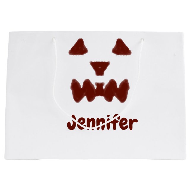 Brun Halloween, skrämmande ansikte fall, lägg till (Framsidan)