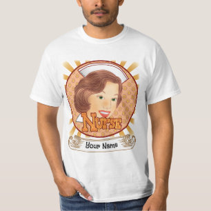 Brun hårsköterska t shirt