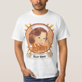 Brun hårsköterska t shirt