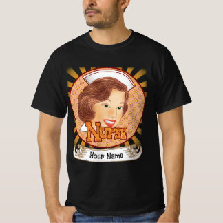 Brun hårsköterska t shirt