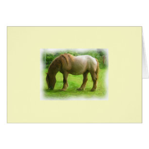 Brun häst hälsningskort