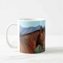 Brun häst kaffemugg