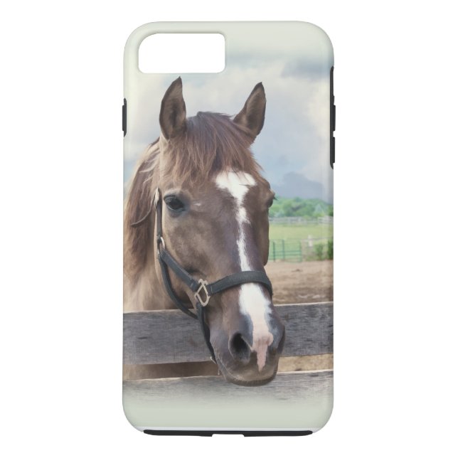 Brun häst med halster Case-Mate iPhone skal (Baksida)