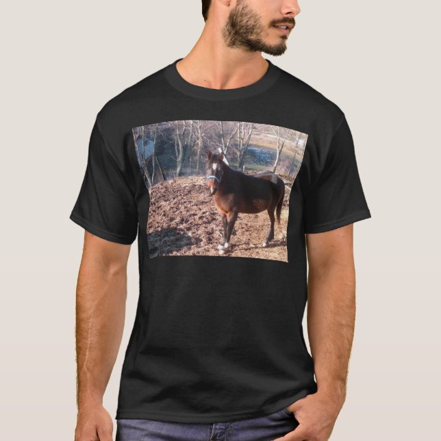 Brun häst t shirt (Framsida)