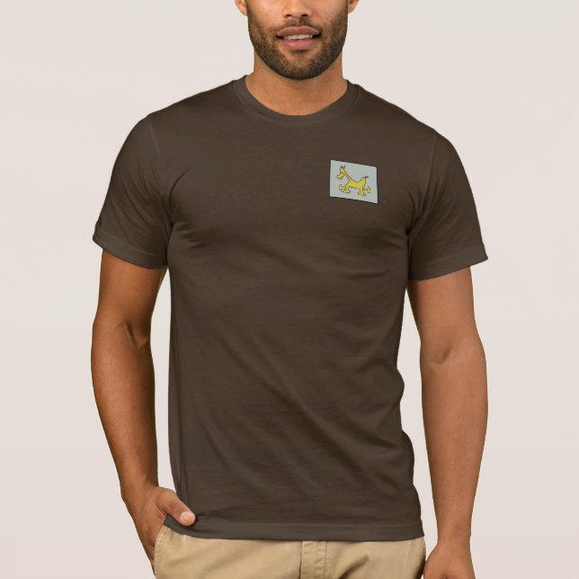 Brun hästutslagsplats t-shirt (Framsida)