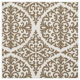Brun Heritage Damask Tyg