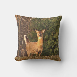 Brun Hjort vid Sunrise Animal Exdoor Pillow Utomhuskudde