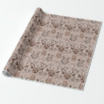 Brun hjortar mönster presentpapper<br><div class="desc">Psykedeliska brunderar,  mönstren,  Pappra.</div>