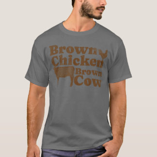 Brun Höns Brun Ko 1970-tals Musik Bow Chicka Wow T Shirt