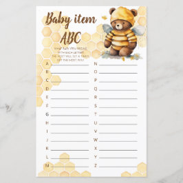 Brun honung nalle Game Baby artikel ABC