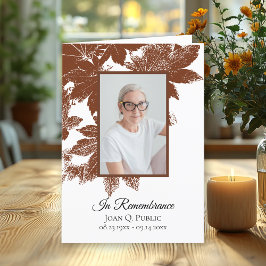 Brun Höst löv begravningstjänst i vikt Program