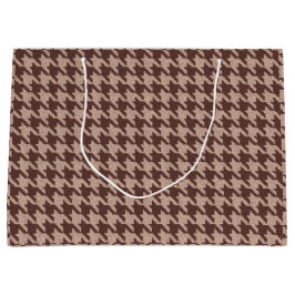 Brun Houndstooth Priddy Klassisk Mönster