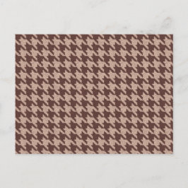 Brun Houndstooth Priddy Klassisk Mönster Tom Bilst Inbjudan Vykort