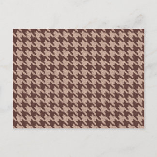 Brun Houndstooth Priddy Klassisk Mönster Tom Bilst Inbjudan Vykort