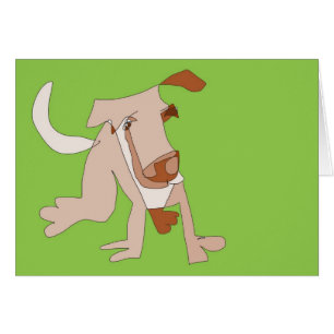 Brun hund hälsningskort