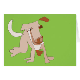 Brun hund hälsningskort
