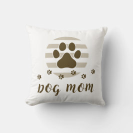 Brun Hund Mamma Kärlek 16 x 16 Dekorativ kudde