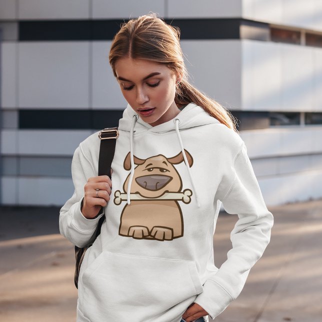 Brun Hund med ben Hoodie T Shirt (Skapare uppladdad)