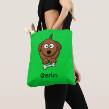 Brun hund med benets personlig på grönt