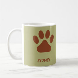Brun hund tass, eget namn kaffemugg