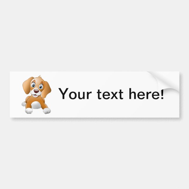 Brun hundclipart bildekal (Framsidan)