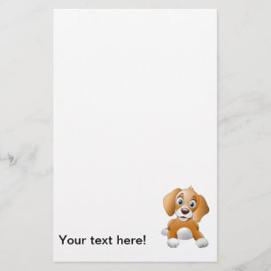 Brun hundclipart brevpapper
