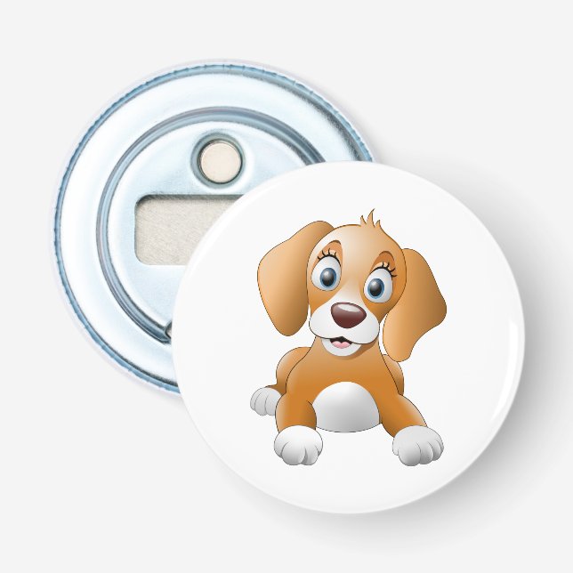 Brun hundclipart flasköppnare (Framsidan)
