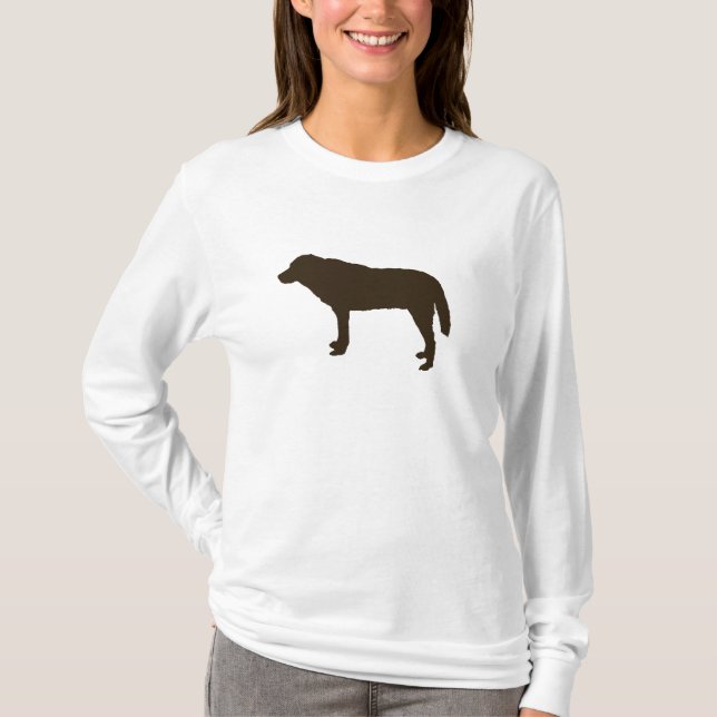 Brun hundHoodie T Shirt (Framsida)