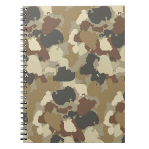 Brun jordton militär camouflage anteckningsbok