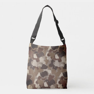 Brun jordton militär camouflage axelväska