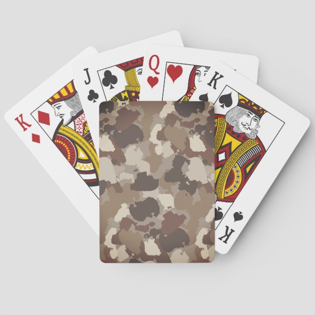 Brun jordton militär camouflage casinokort (Baksidan)