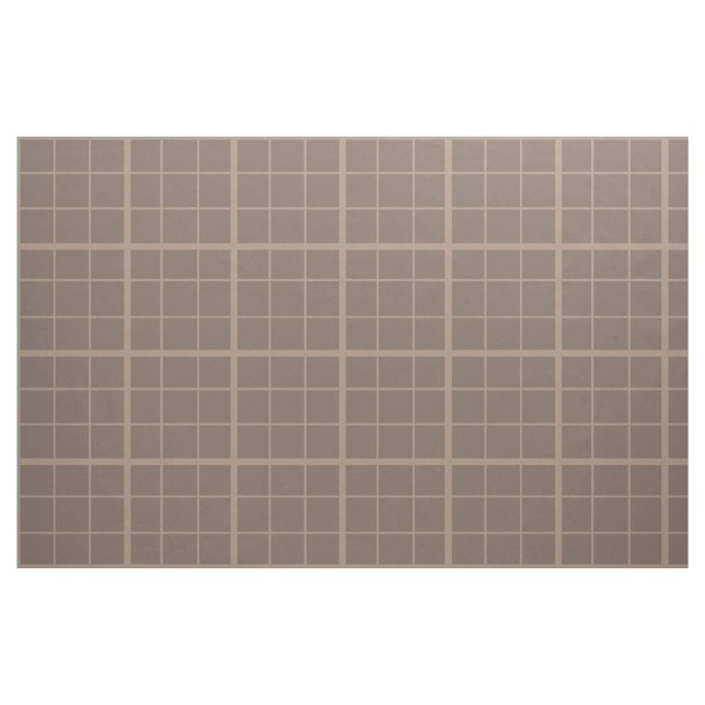 Brun jordton rutfältcheck  tyg (Fat Quarter)