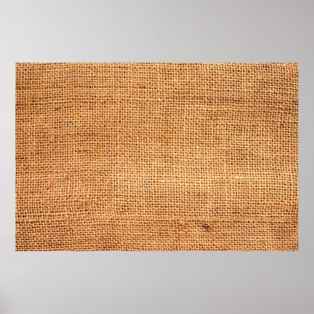 Brun jute tyg bakgrund eller säckväv poster (Framsidan)
