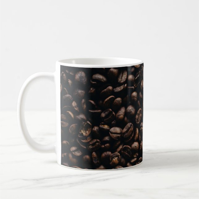 Brun kaffefrön kaffemugg (Vänster)