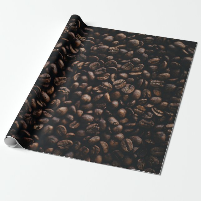 Brun kaffefrön presentpapper (Utrullad)