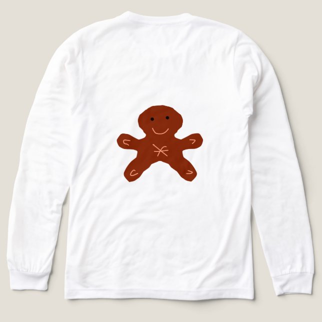 Brun kakelbröd god jul helgdagar t shirt (Design baksida)