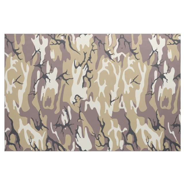Brun Kamouflage Tyg (Fat Quarter)