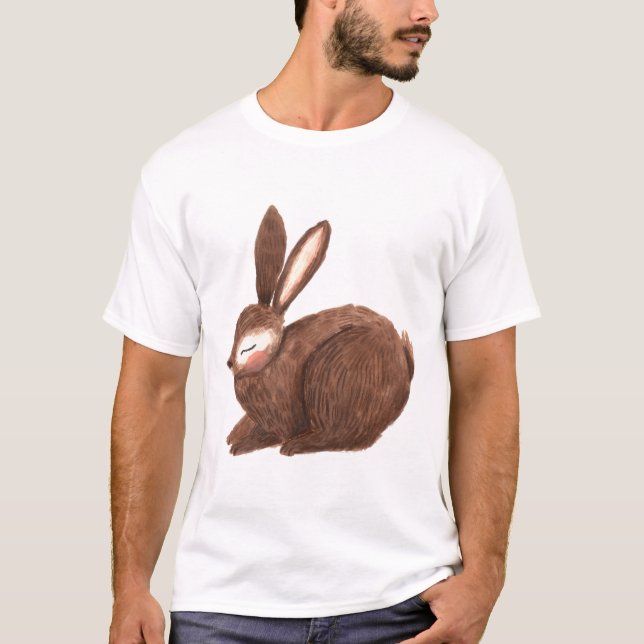 Brun Kanin T Shirt (Framsida)