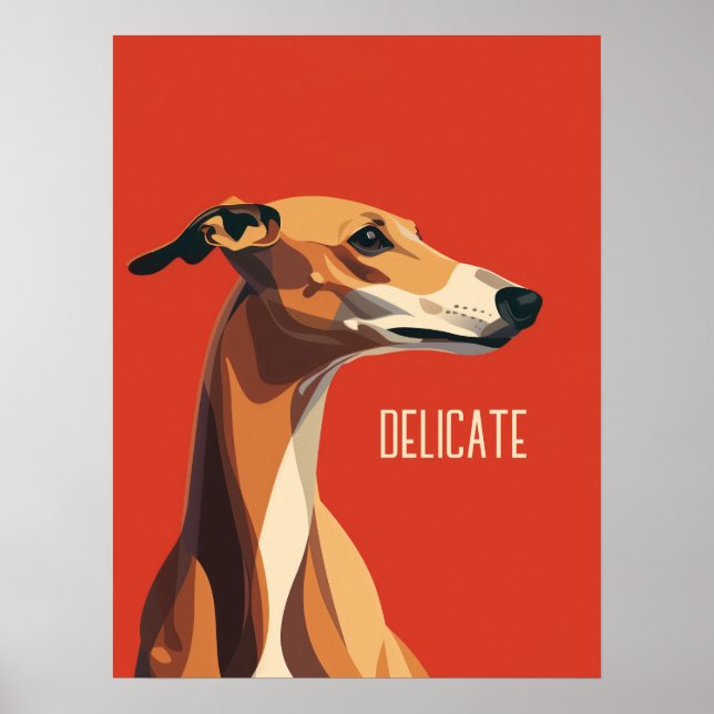 Brun känslig Greyhound Poster (Framsidan)